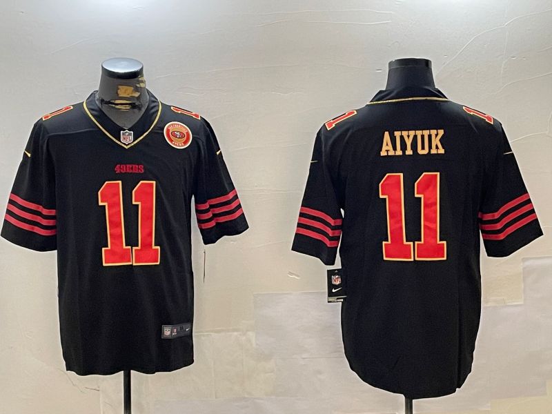 Men San Francisco 49ers #11 Aiyuk Black Gold 2024 Nike Limited NFL Jersey style 12305->san francisco 49ers->NFL Jersey